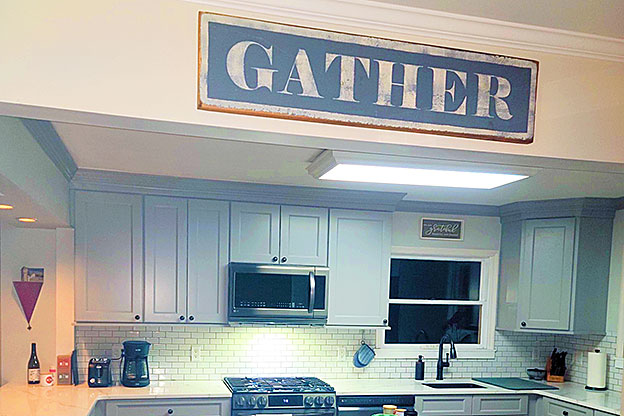 Gathering in the kitchen